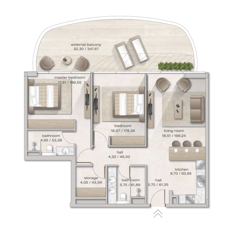 2 Bedrooms