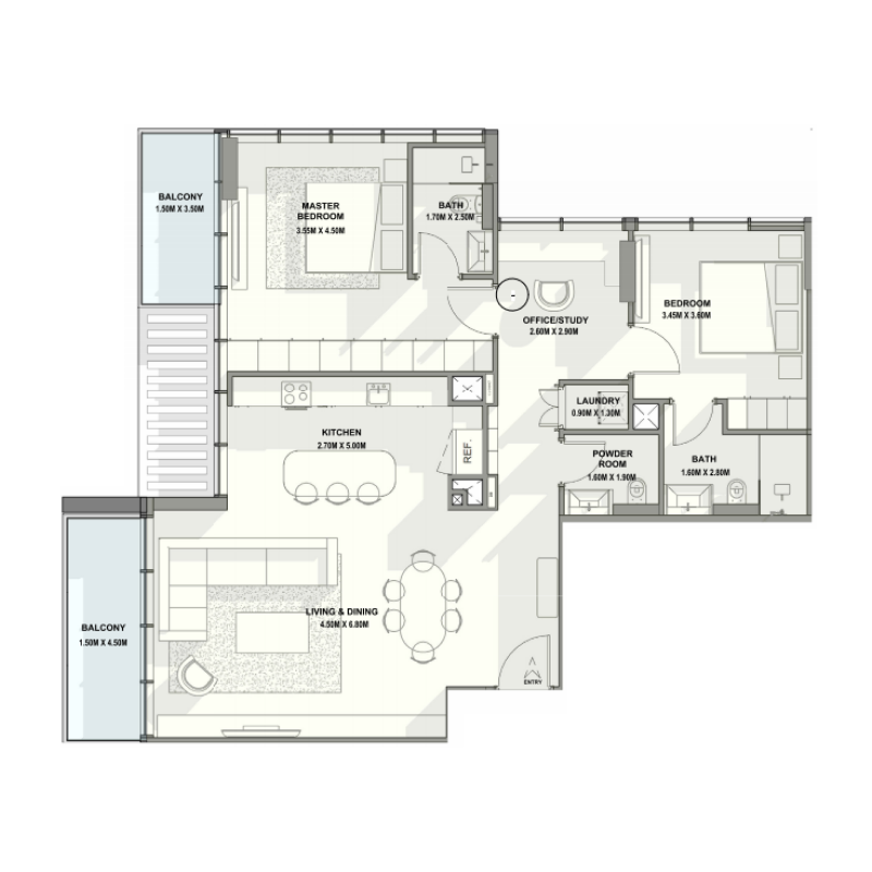 2 Bedrooms