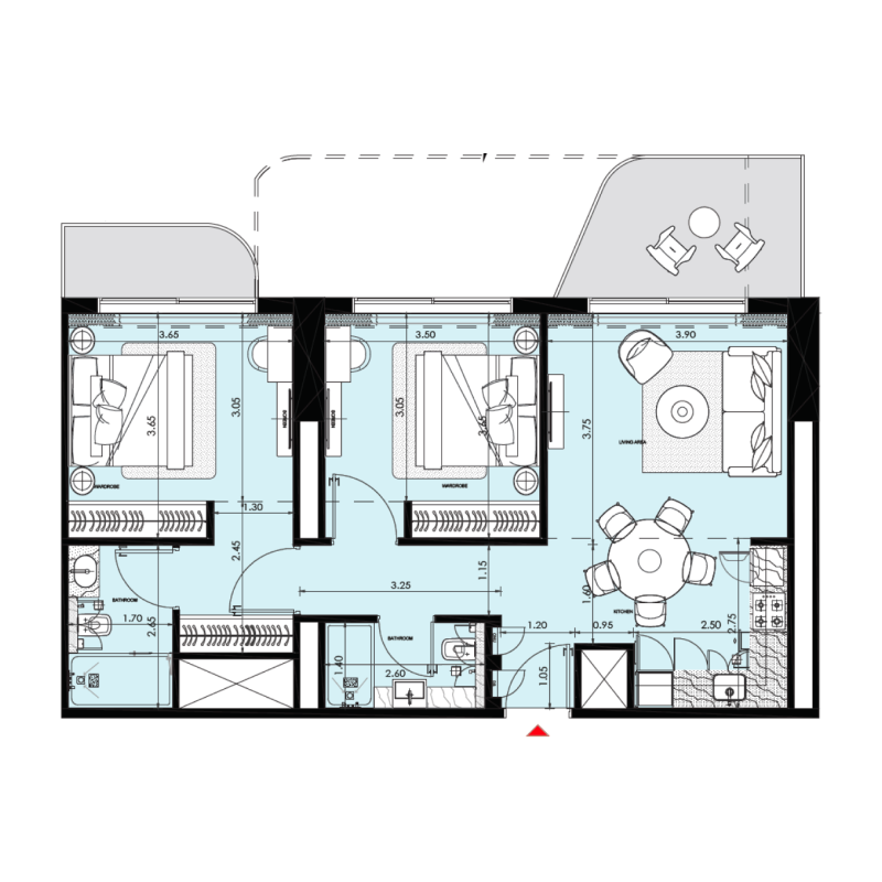 2 Bedrooms