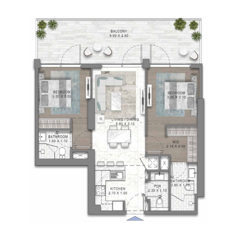 2 Bedrooms