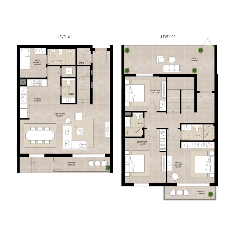 3 Bedrooms