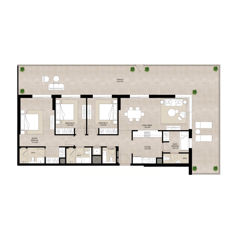 3 Bedrooms