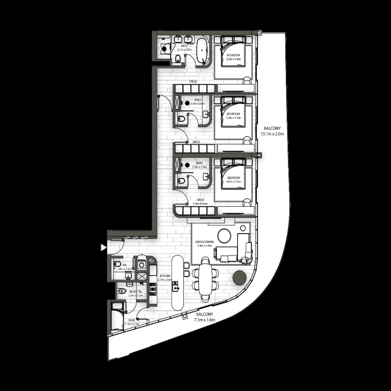 3 Bedrooms