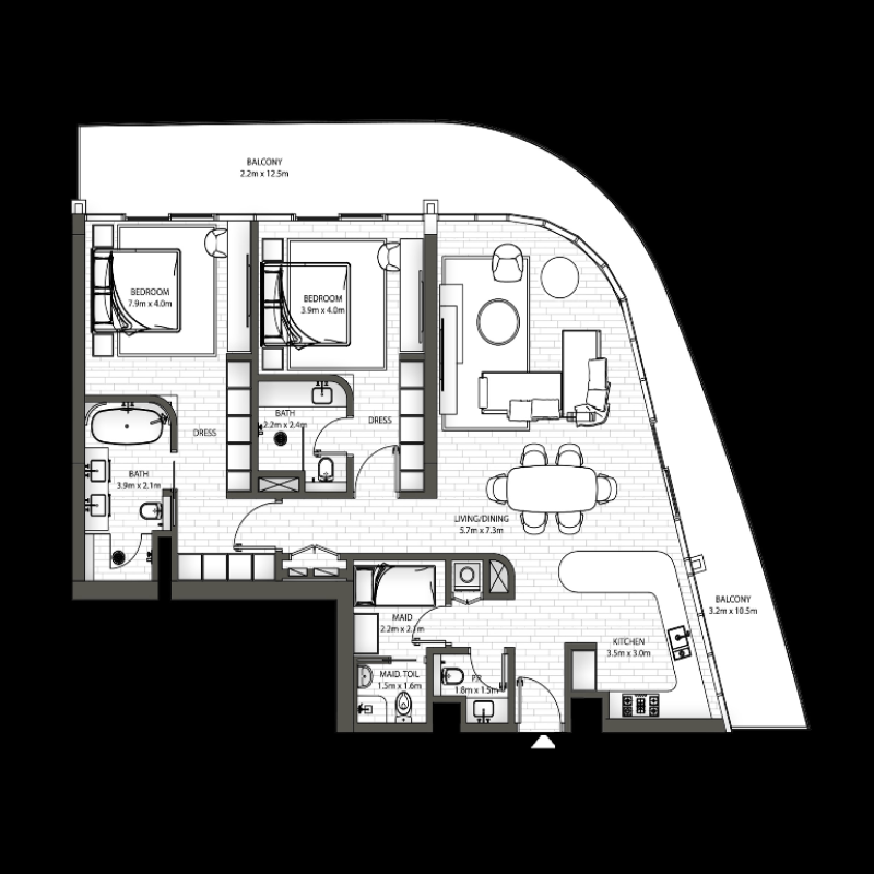 2 Bedrooms