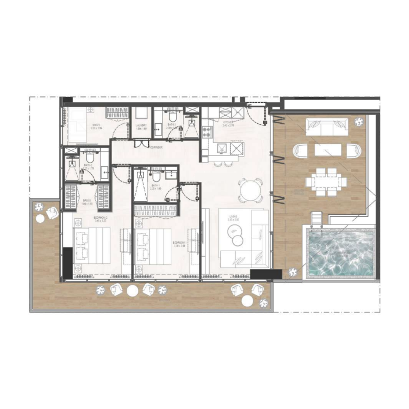 2 Bedrooms
