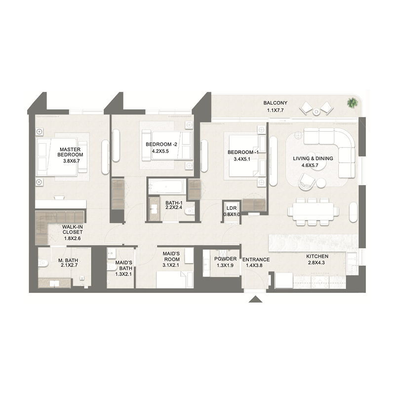 3 Bedrooms