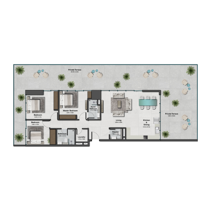 3 Bedrooms
