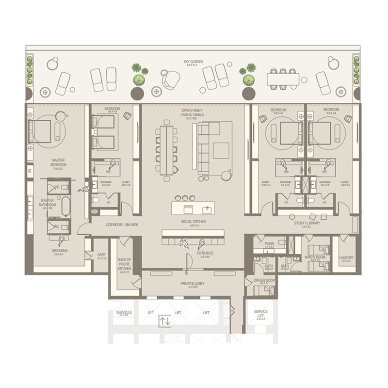 4 Bedrooms
