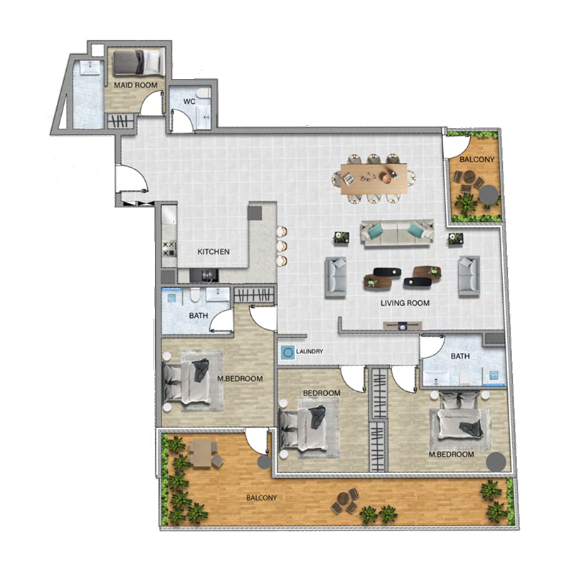 3 Bedrooms