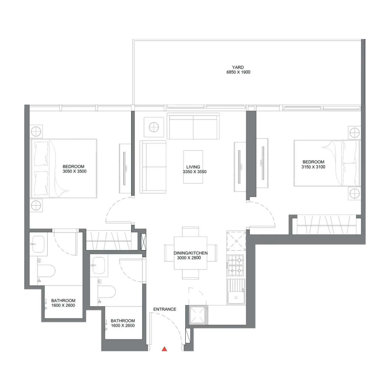 2 Bedrooms