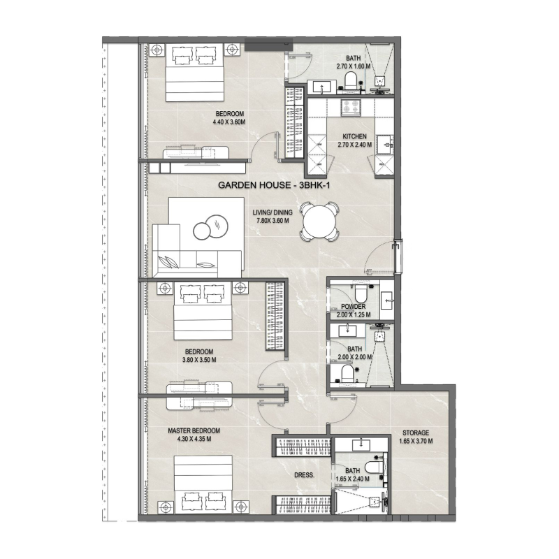3 Bedrooms