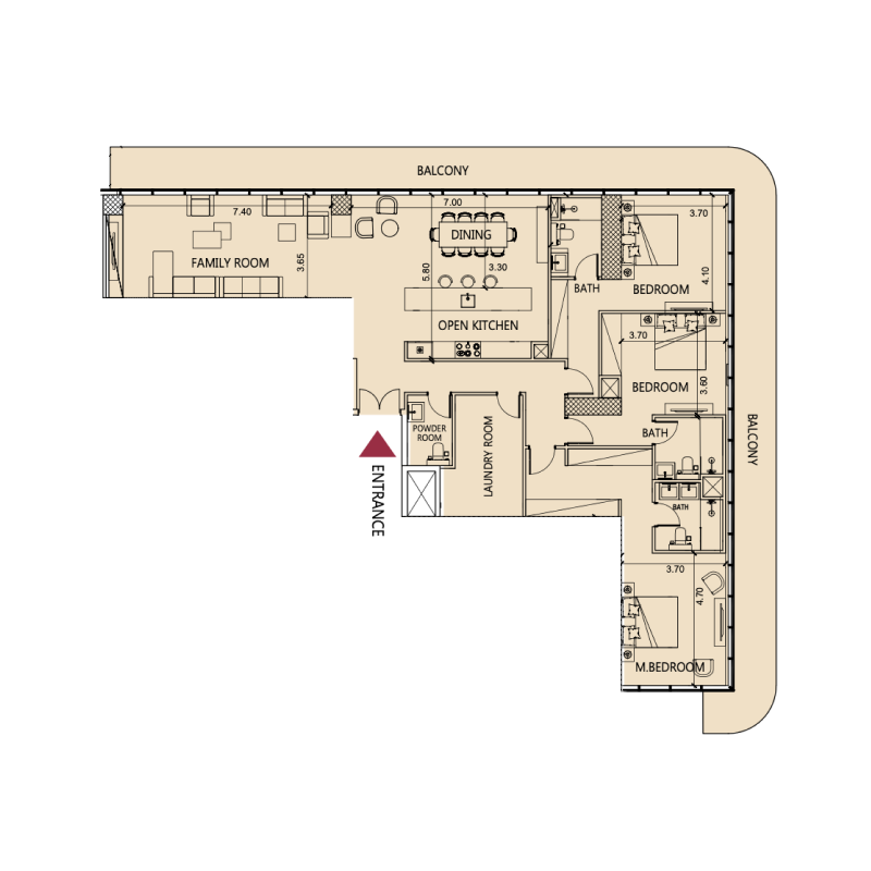 3 Bedrooms