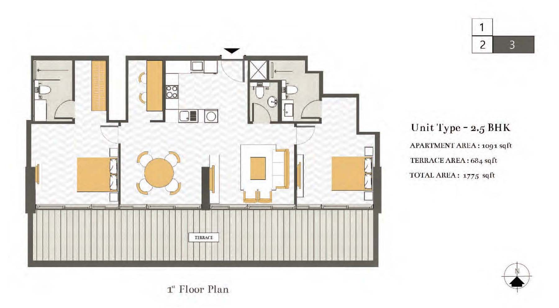 2 Bedrooms
