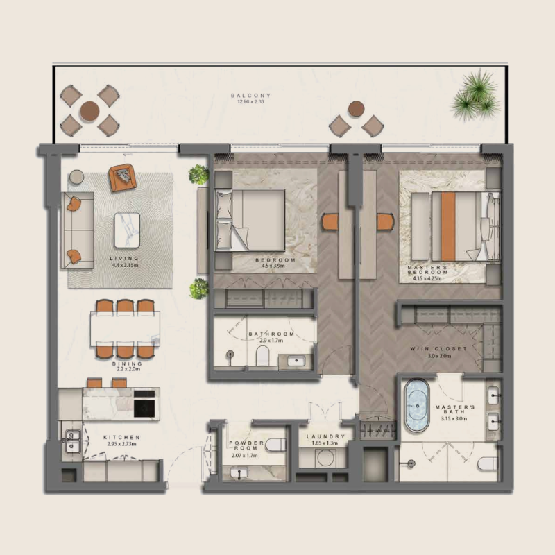 2 Bedrooms