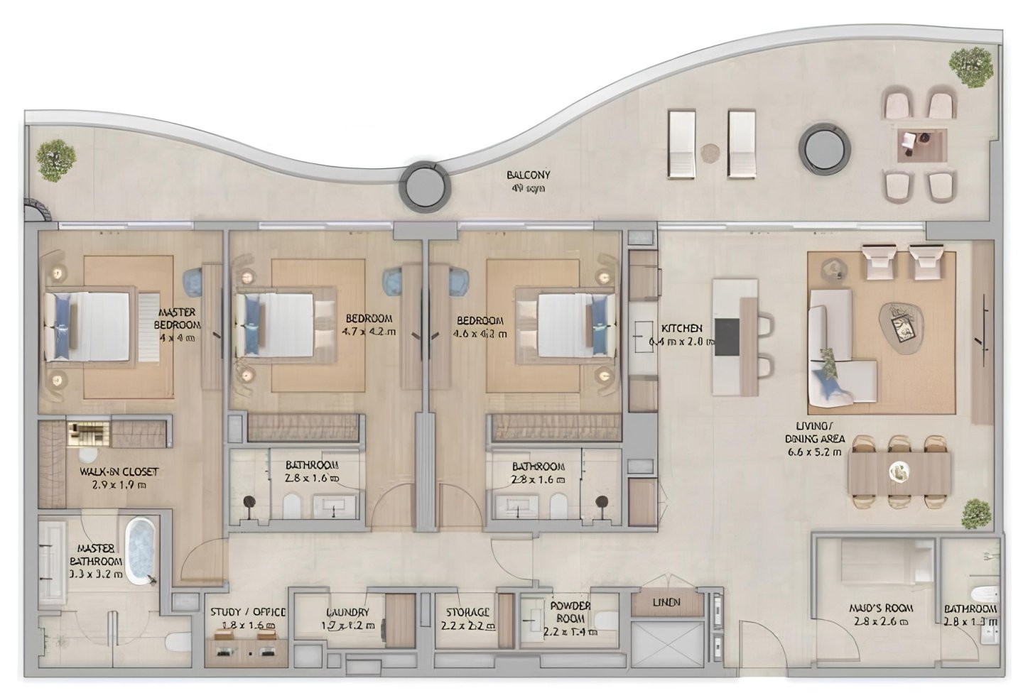 3 Bedrooms