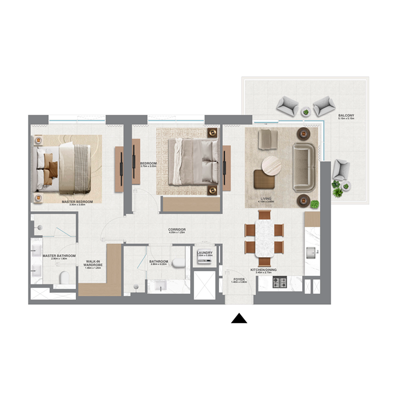 2 Bedrooms