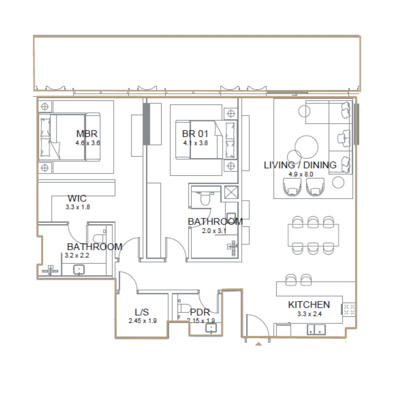 2 Bedrooms
