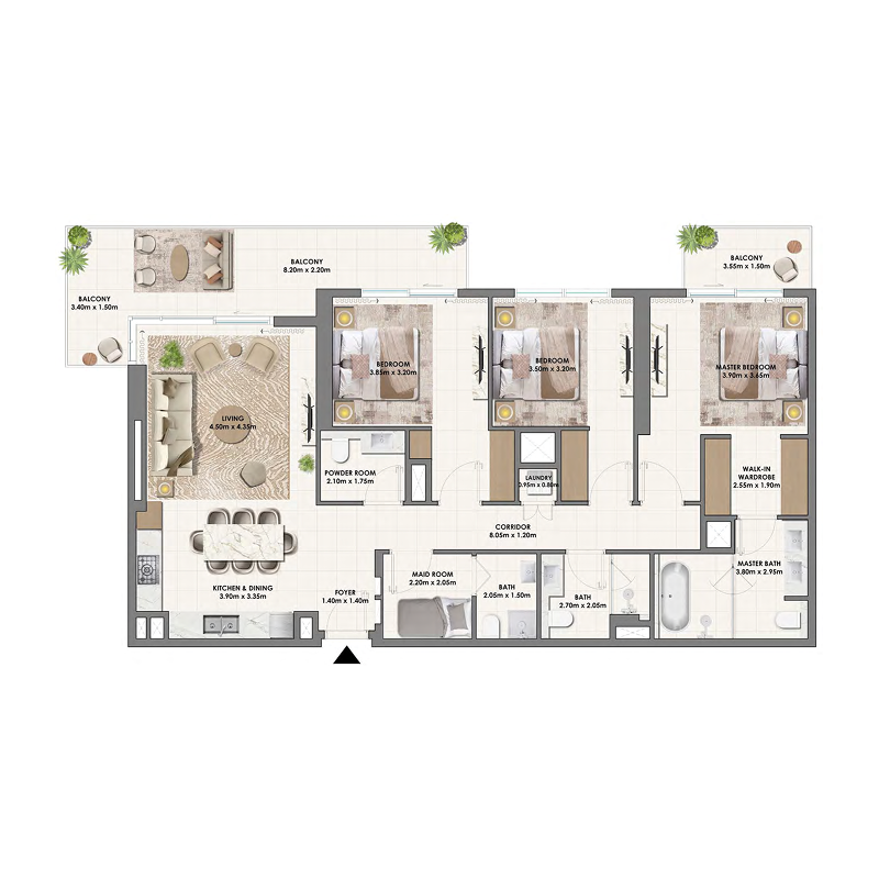 3 Bedrooms