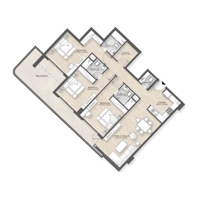 3 Bedrooms