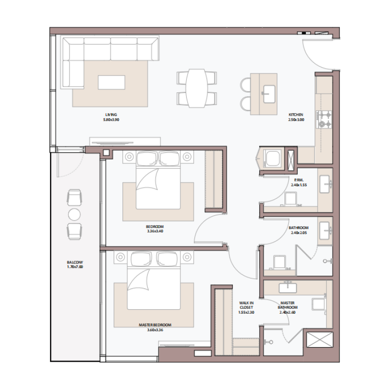 2 Bedrooms