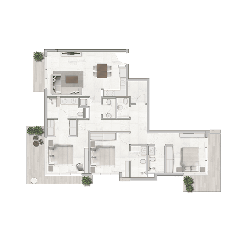 3 Bedrooms