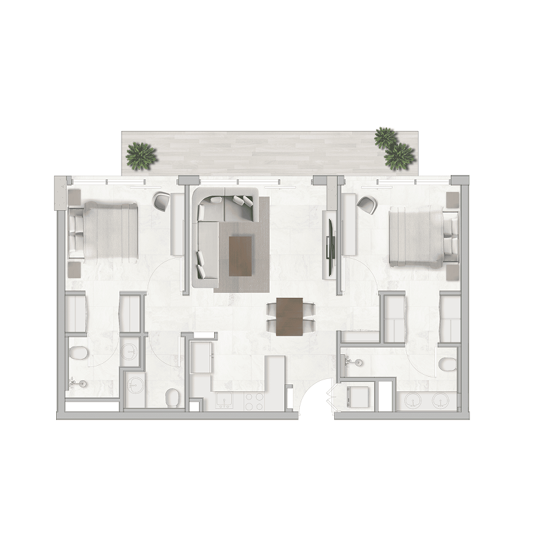 2 Bedrooms