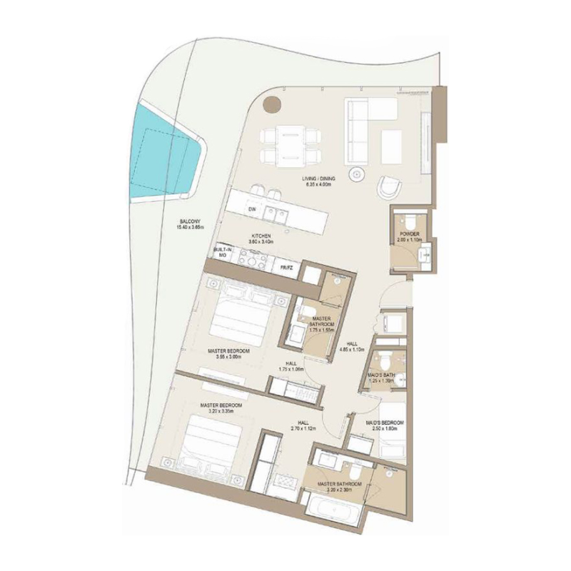 2 Bedrooms