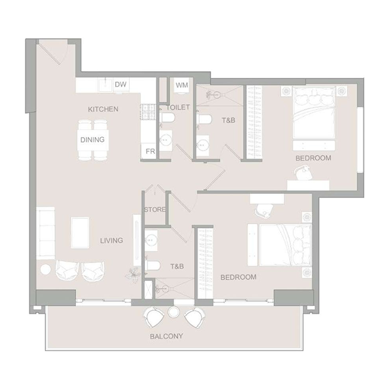 2 Bedrooms