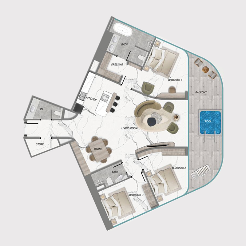 3 Bedrooms