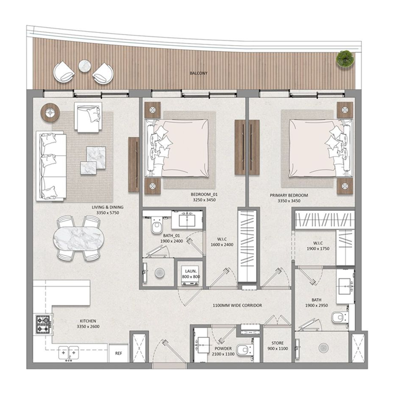 2 Bedrooms