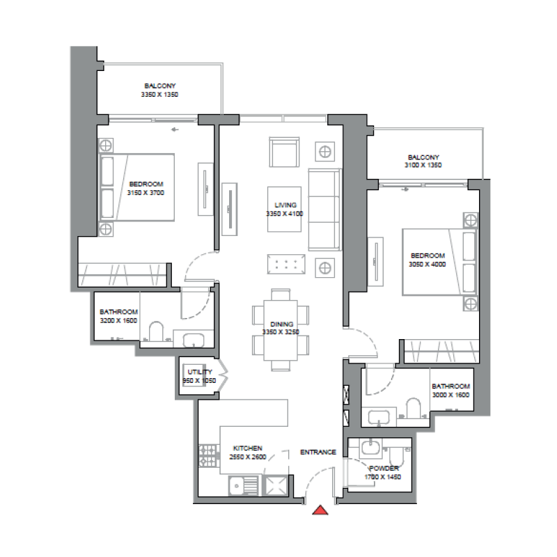 2 Bedrooms