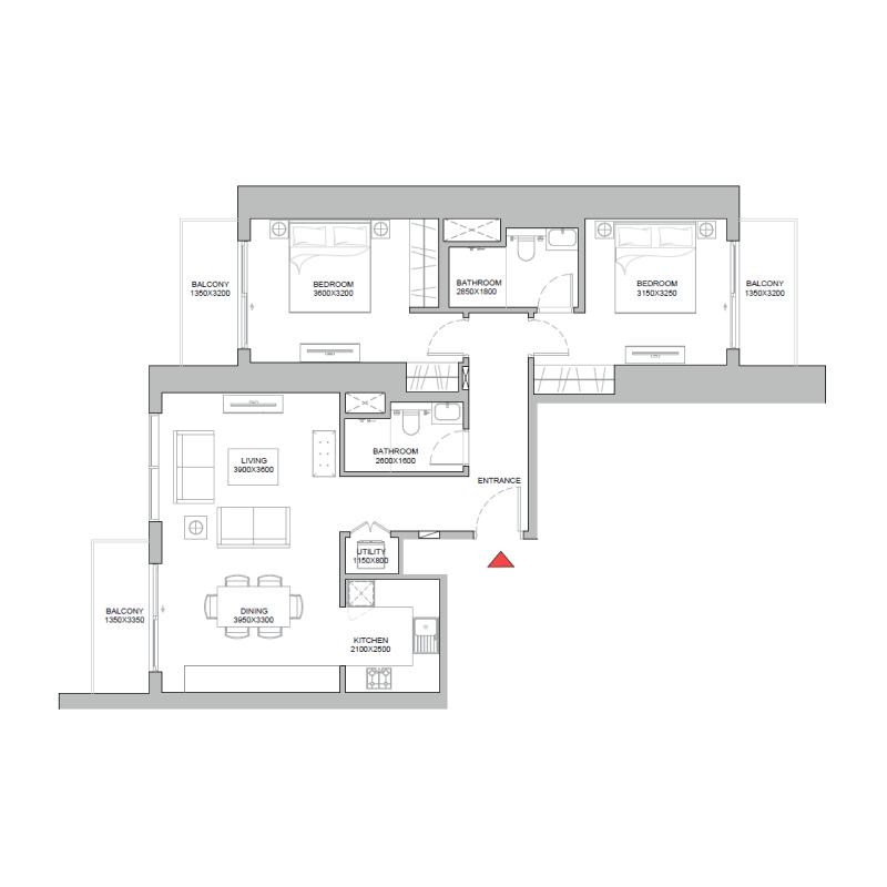 2 Bedrooms
