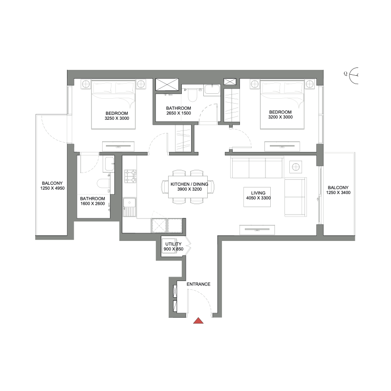 2 Bedrooms