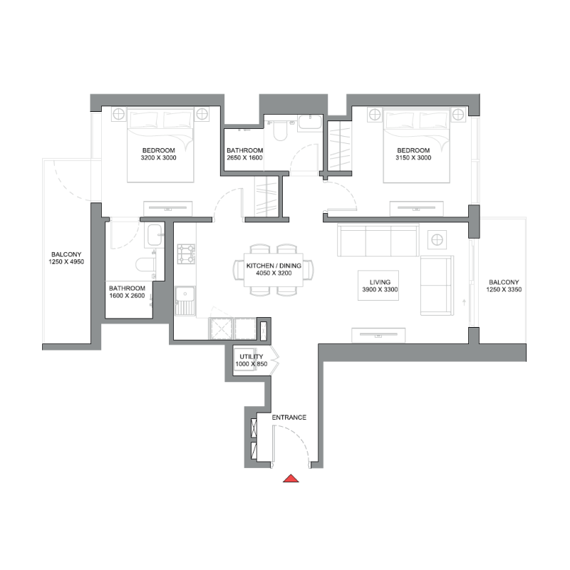 2 Bedrooms