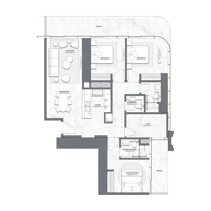 3 Bedrooms