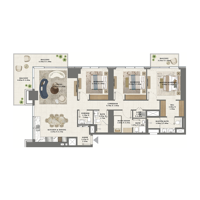3 Bedrooms