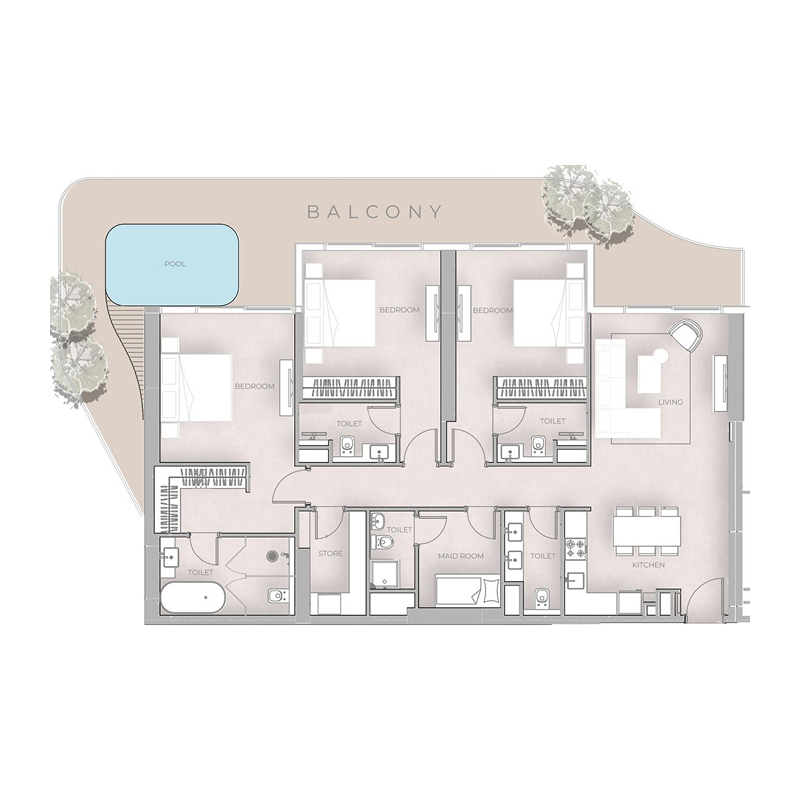 3 Bedrooms