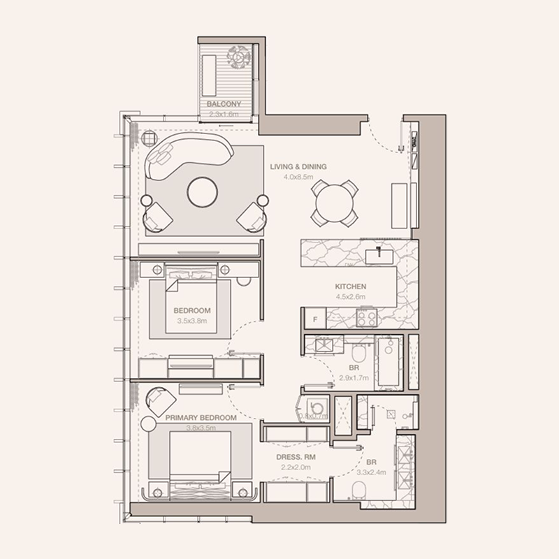 2 Bedrooms