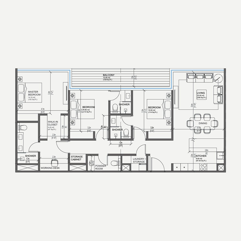 3 Bedrooms