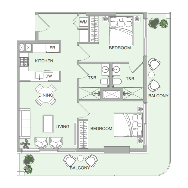2 Bedrooms