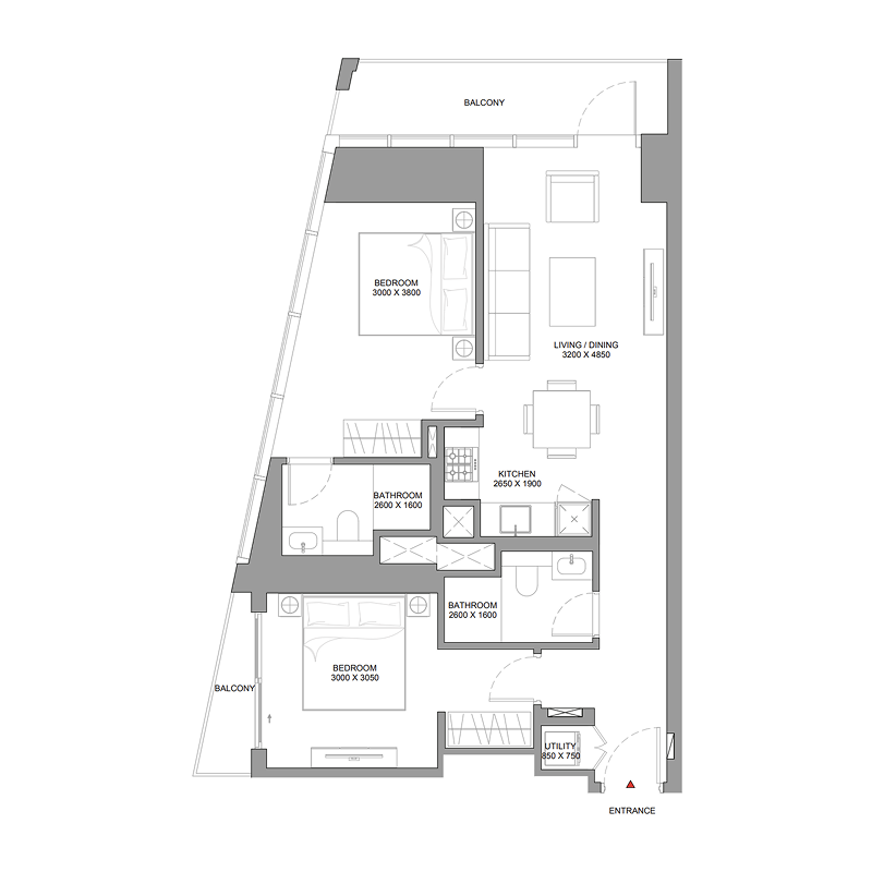 2 Bedrooms