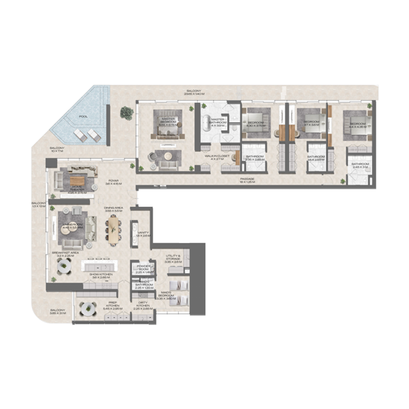 4 Bedrooms