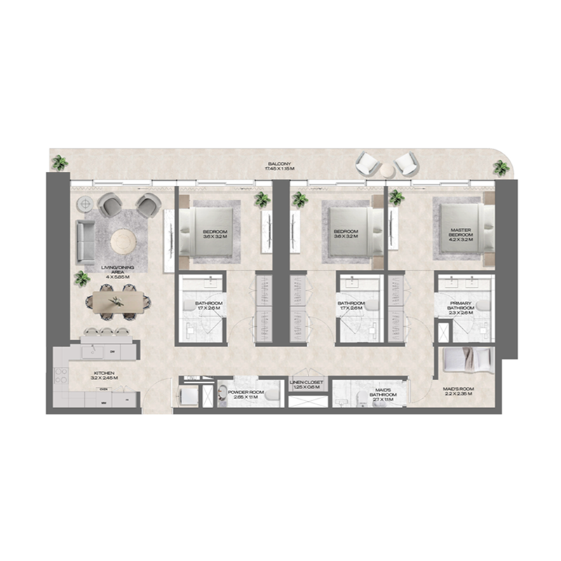 3 Bedrooms