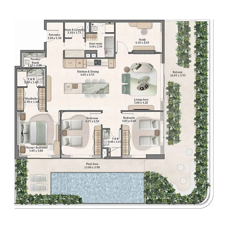 3 Bedrooms