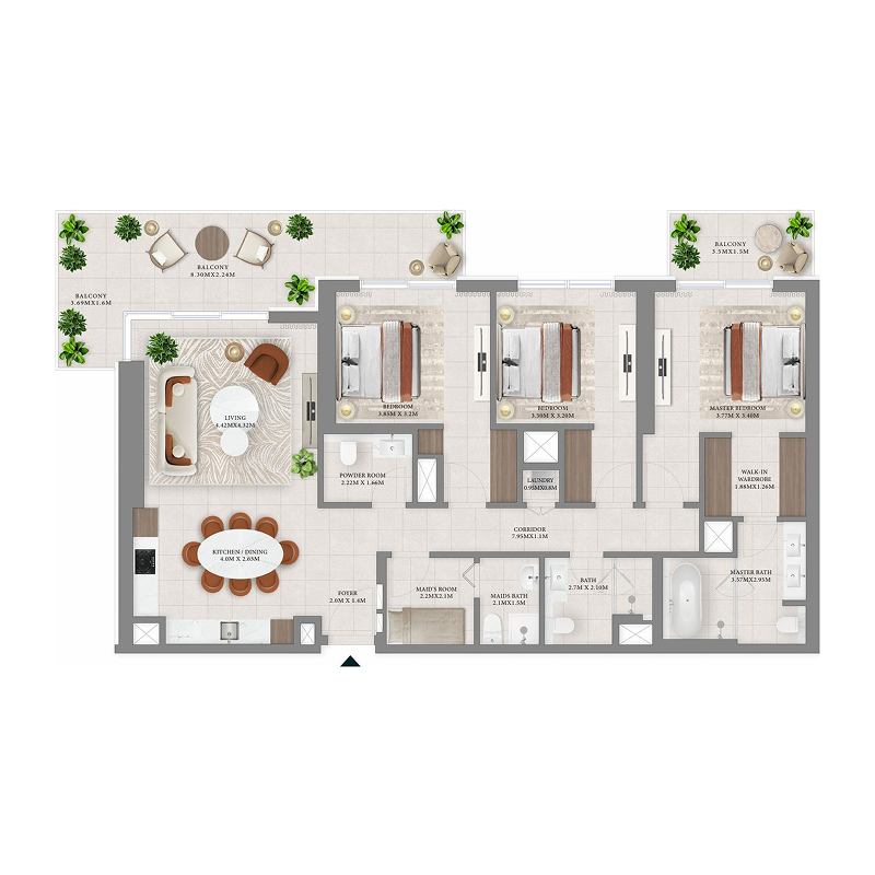 3 Bedrooms