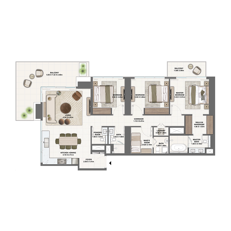 3 Bedrooms