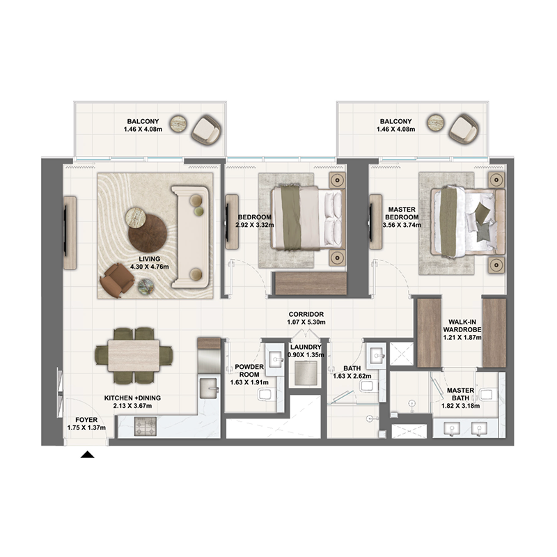 2 Bedrooms
