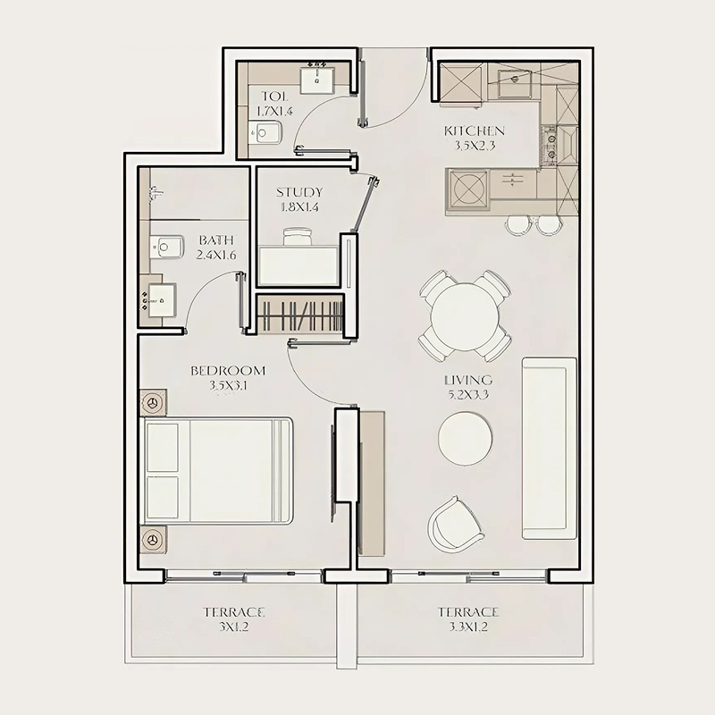 1 Bedroom