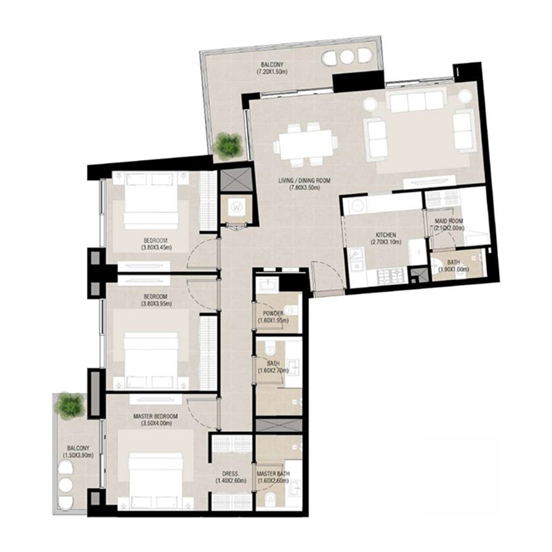 3 Bedrooms