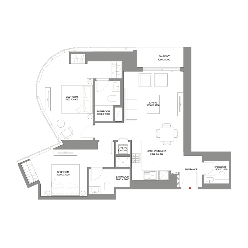 2 Bedrooms